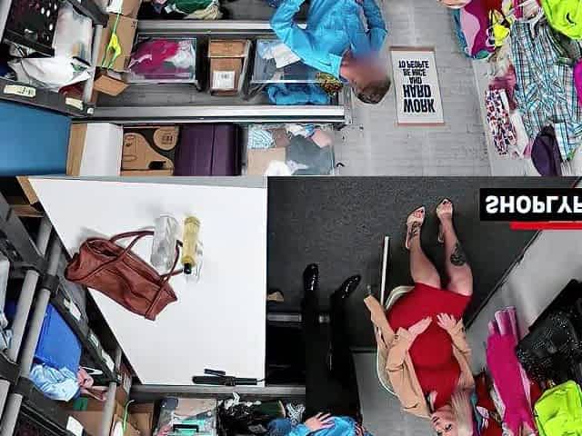 Tattooed Blond Shoplifter Caught Faking Gestation Gets Drilled by Security Officer