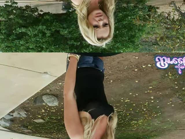 Busty blondes in behind the scenes fun