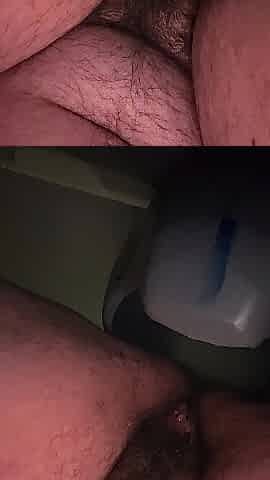 LETTING MY VOID URINE OUT IN A PORTA POTTY URINAL FTM