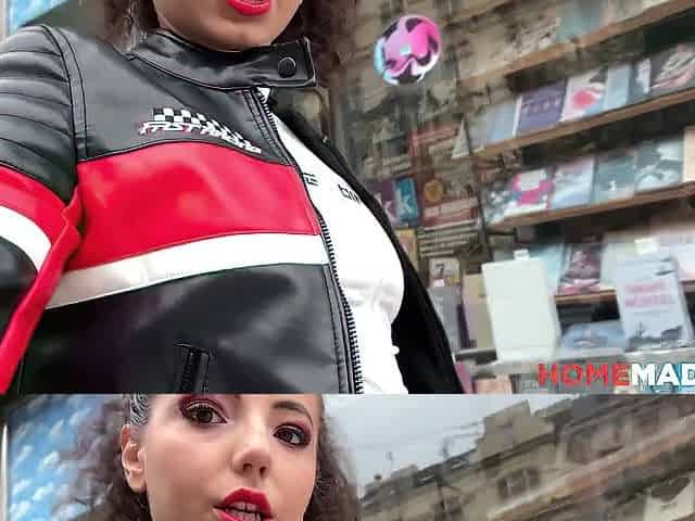 HomemadeXXX - Kinky Czech Brunette hair Mini Mitzi aka Mitz X Public Walk of Shame