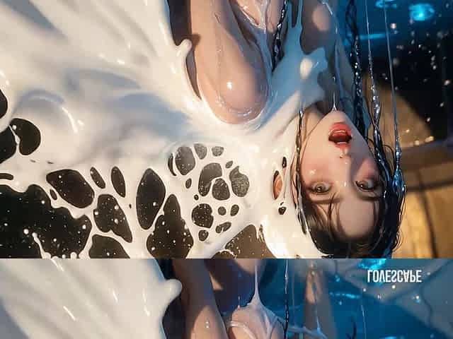 Milk Bomb Shower Turns Her on