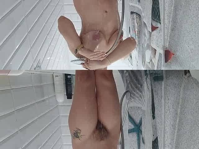 Shaving Hairy Pussy, Armpits and Legs. Face in