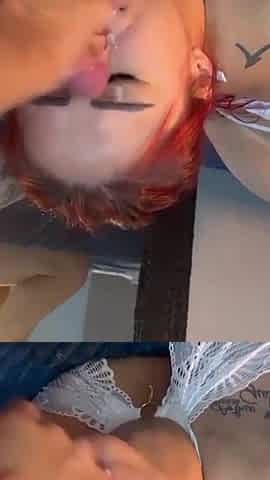 Oral Compilation Best Cumshots in the Mouth of the Hottest Redhead of the Moment