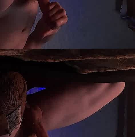 4k - obscene talk and groans as i wank my large dick imagining our sexy sex