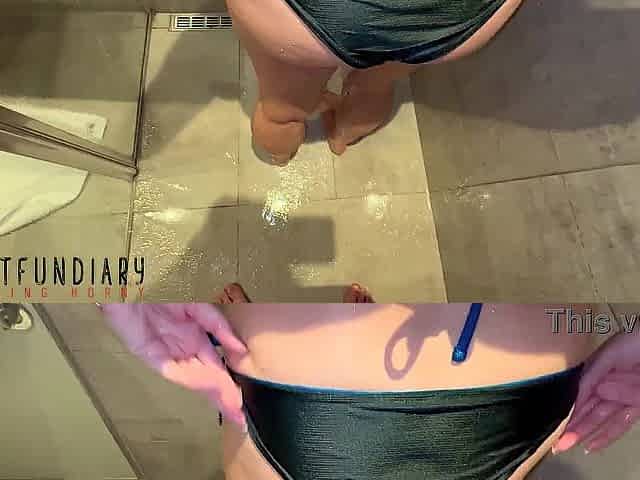 curvy large booty amateur gal in bikini has shower sex with man - projectfundiary