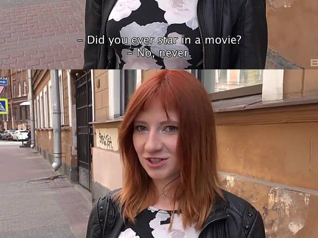 Anna is a babe with ginger hair craving to feel a throbbing cock