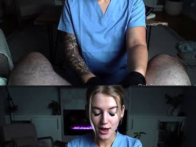Busty blonde amateur takes creampie pov