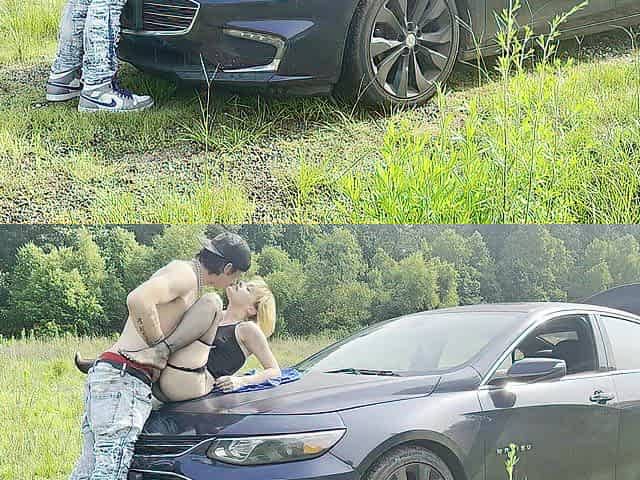 I banged my boyfriend daddy on his car whilst this guy was at work!