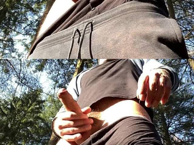 Jerkoff and Cum in the nature