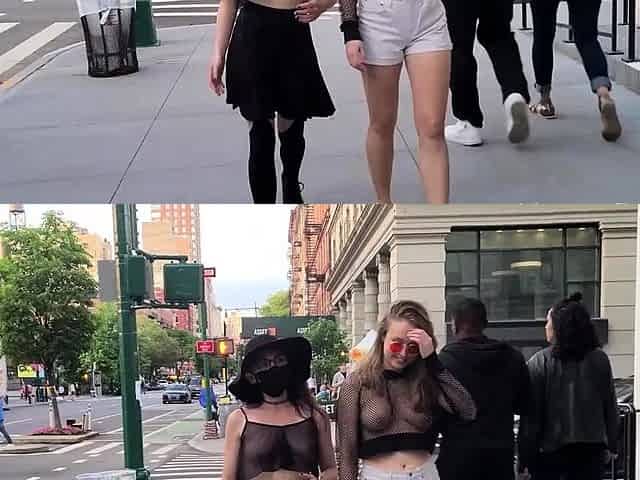 Shy Goth Exhib's Daring Outdoor Walk and Top Change in