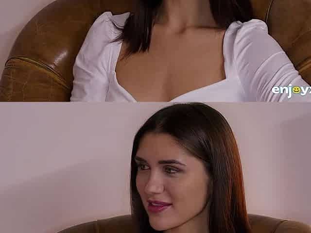 Screw my butt, splendid brunette hair slender gal rides guys large schlong