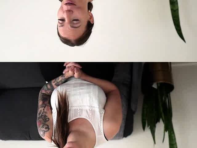 Busty brunette solo masturbation