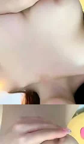 Amateur young teen solo masturbation on her livingroom