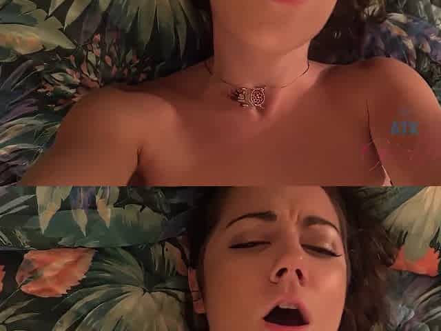 Pov - Thins Go From Fingering Lily Adams On The Couch To Her Stroking Your Cock With Her Feet In Bed