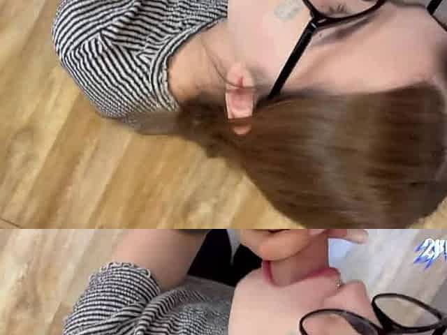 What a dirty slut! She fellated my penis and got cum on her face, what a steamy and epic XXX porn!