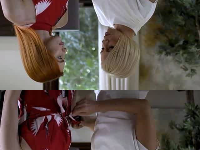 Blonde 69 lesbian licks brunette