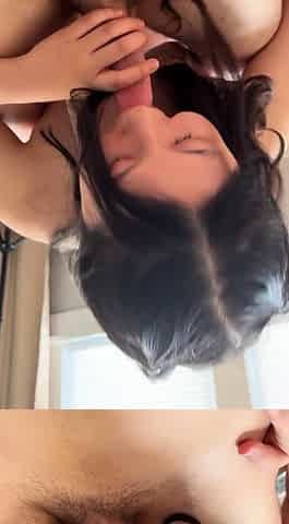 Japanese teen blowjob with creamy mustache