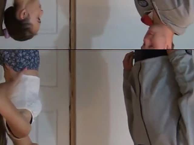Skinny Girl With Small Tis Gets Huge Cumshot From Roommate