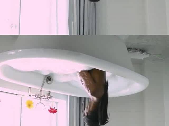 Baths sex with the 2 lesbo black chicks always has loads of fingering and booty eating