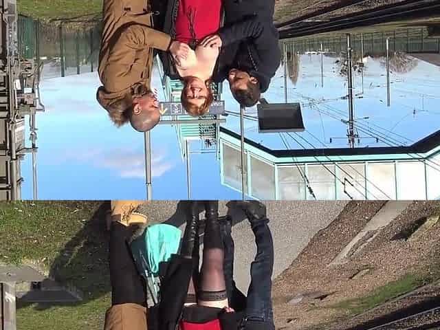 Voluptuous redhead shares intense amateur anal threesome ending with cum load