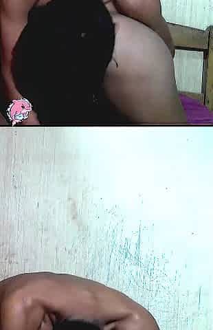 Slim Venezuelan woman providing ace screw at home, goo oozing from her booty