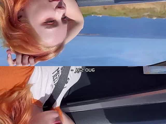 Beauty Sucking Shlong Stranger in Car and Screw on a Rest