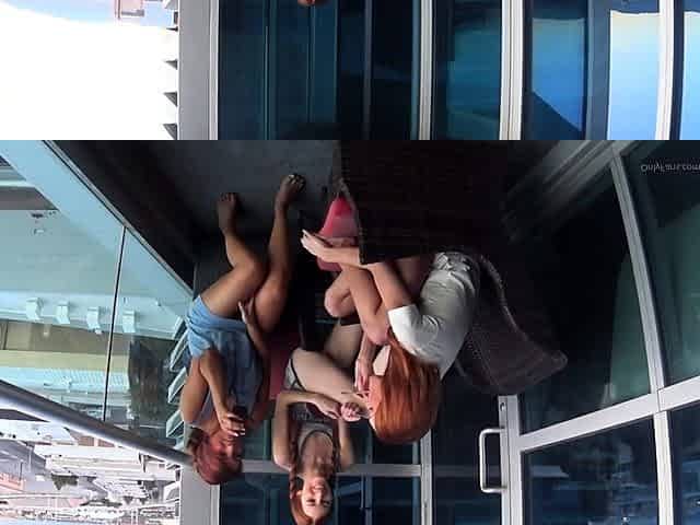 Lesbian Teen Threesome Outdoors