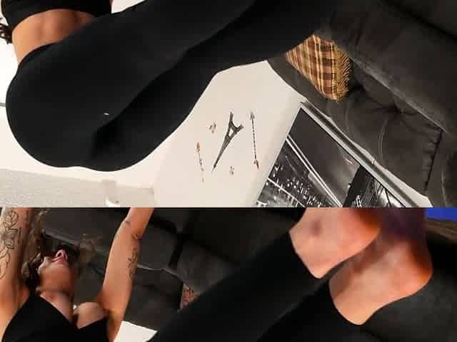 Brunette Beauty April Olsen Stretches Yoga And Masturbates