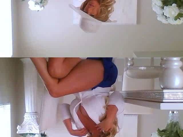 Solo masturbation of a beautiful amateur blonde