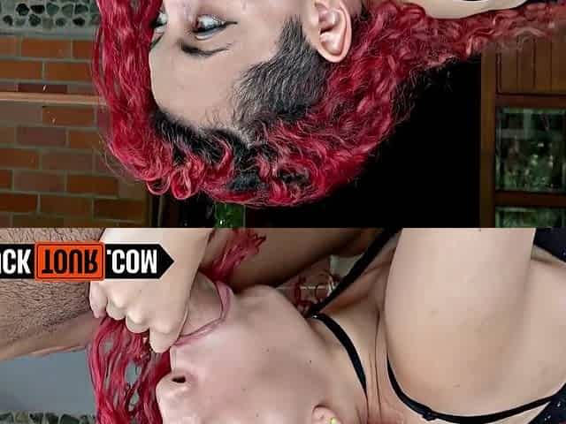 Amateur Alt Latina Redhead Deepthroating Monster Cock Like A Pro