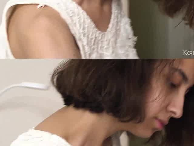 Brunette with a cute face gets licked and fucked by a skilled stud