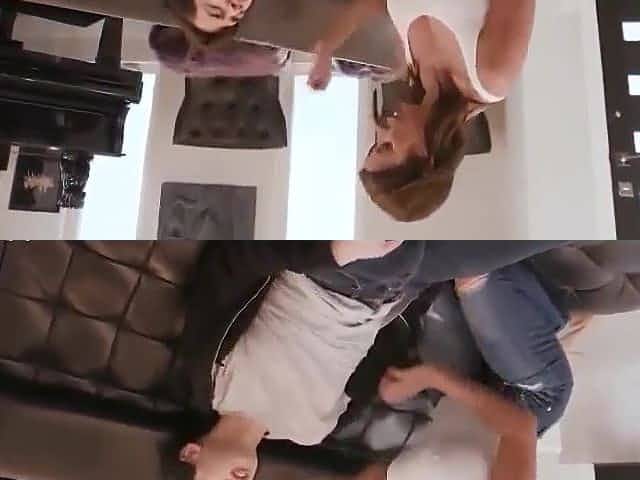 Amoral stepmom plays with his huge dick