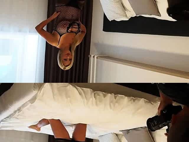 Horny big boobed fat chubby busty blonde