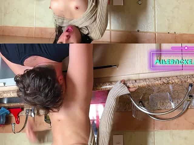 Wifebucket Amateurs - The most good thing to eat in that kitchen is her soaked cunt