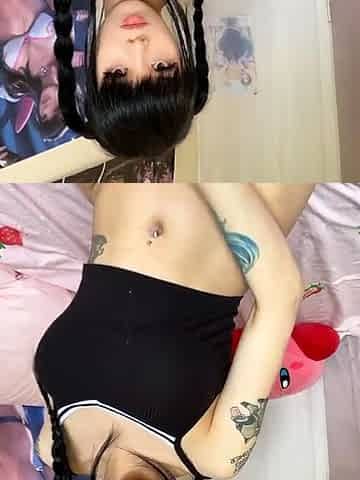 Amateur striptease and Solo masturbation