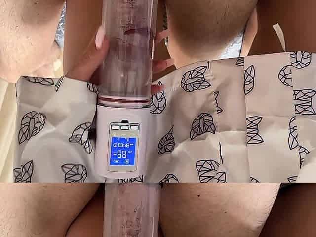I pumped my thrall's dick with a pump! And drilled his urethra!