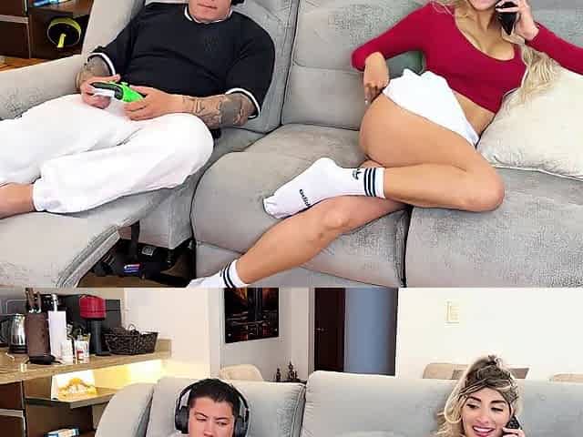 The nanny puts her titties in his face! And this guy puts his jock inside her twat