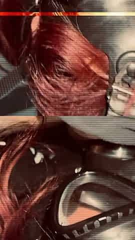 PMV- Hawt redhead sucks Massive weenie in her gas mask