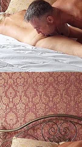 Selena's naked massage in bed