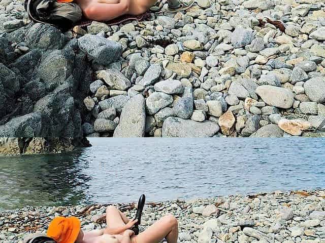 This guy decided that I was a Floozy=(On the beach I was playing with my vagina, then a stranger appeared!!