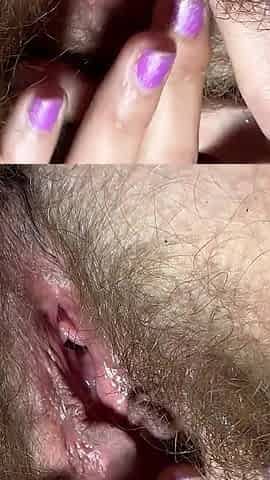 Rubbing One Out After Shower Hairy Big Clit