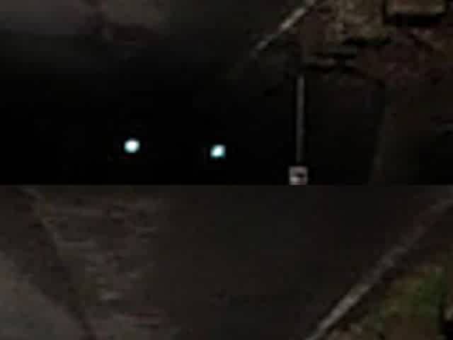 At Night on the Bus in the Parking