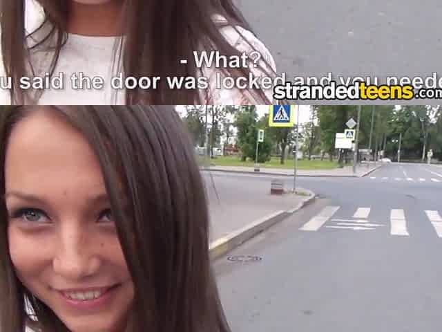 StrandedTeens - Teen gets some hot anal in the car