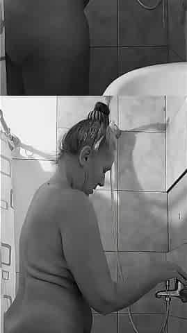Hot Housewife Lukerya. Relaxing in the Shower.