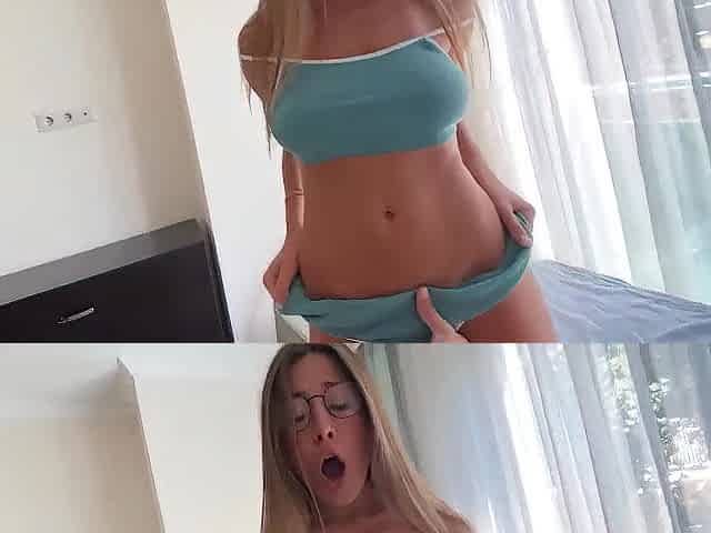 Cute slim 18yr housewife likes blow job and screws neighbour. deutsch