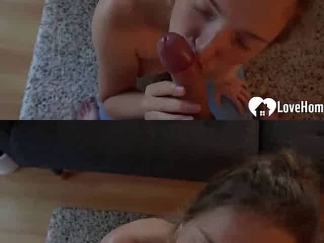 Beautiful teen blows me and gets covered in sticky jizz