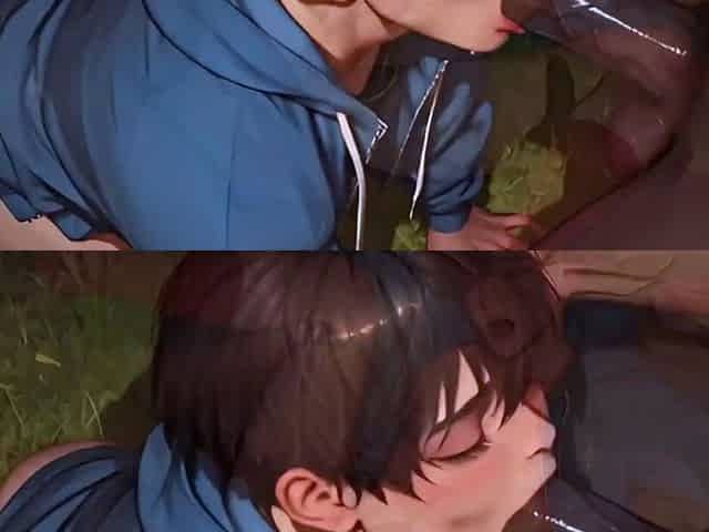 Hot anime femboy gets deep anal from muscular black stud