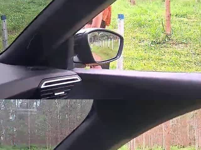 flashing his dong at a angel in the car!