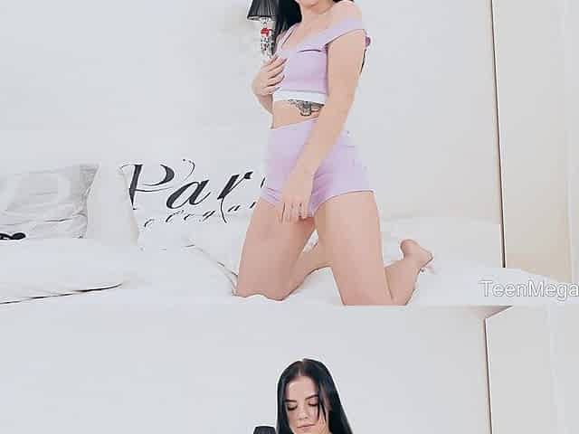 Cutie Rubs Her Juicy Pussy