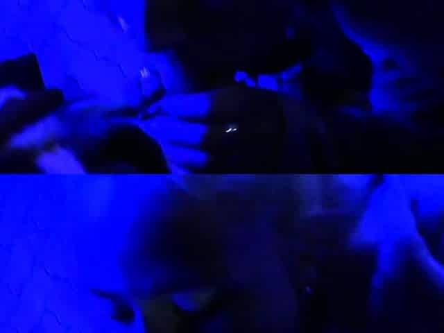 Amateur slut facialed in blowjob group and swallows